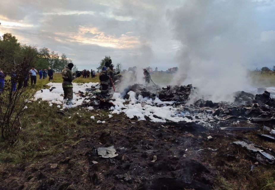 После крушения самолета Пригожина возбуждено дело