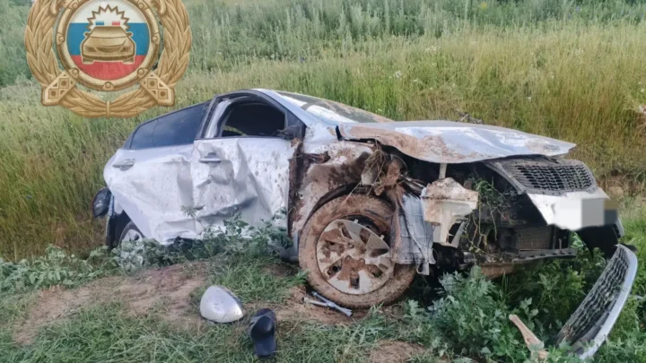 Вольском районе опрокинулась Kia