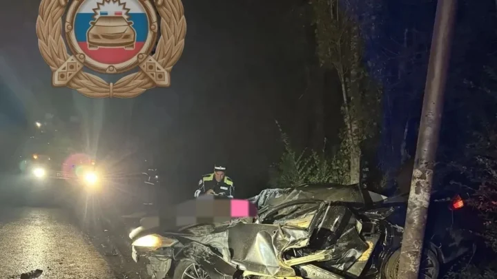 В Балаково Форд врезался в столб. Погибла женщина